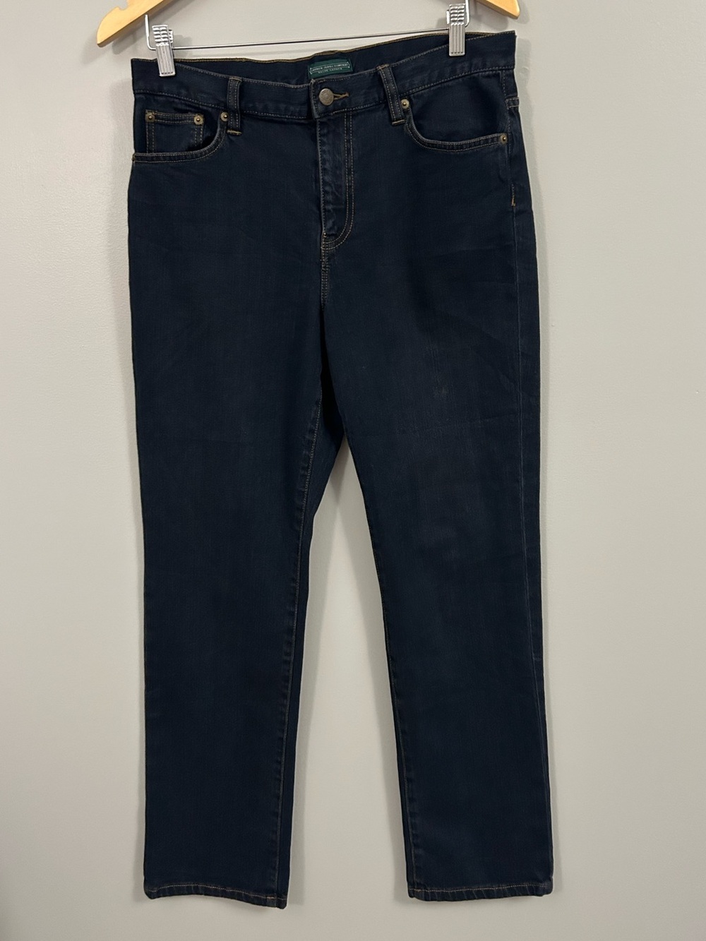 Lauren Jeans Co Ralph Lauren Straight Leg Dark Blue Jeans Size 8 Vintage